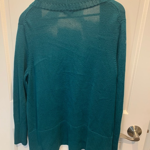 Talbots Teal Cardigan Open Front - Picture 4 of 4
